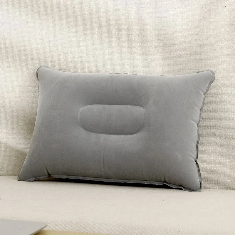 1Pc Comfortable Inflatable Pillow for Office, Car, Camping, Hiking, and Napping - Supports Neck and Lumbar