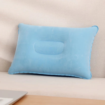 1Pc Comfortable Inflatable Pillow for Office, Car, Camping, Hiking, and Napping - Supports Neck and Lumbar